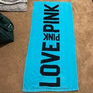 Victoria’s Secret pink blue pool towel